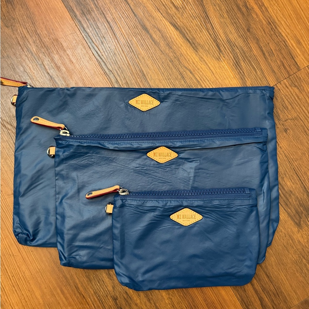 Set of MZ Wallace pouches, blue
